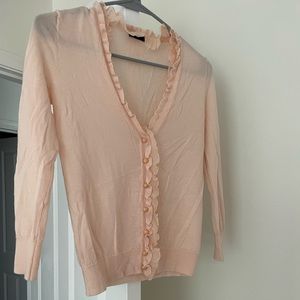 J. Crew Ruffle Front Cardigan
